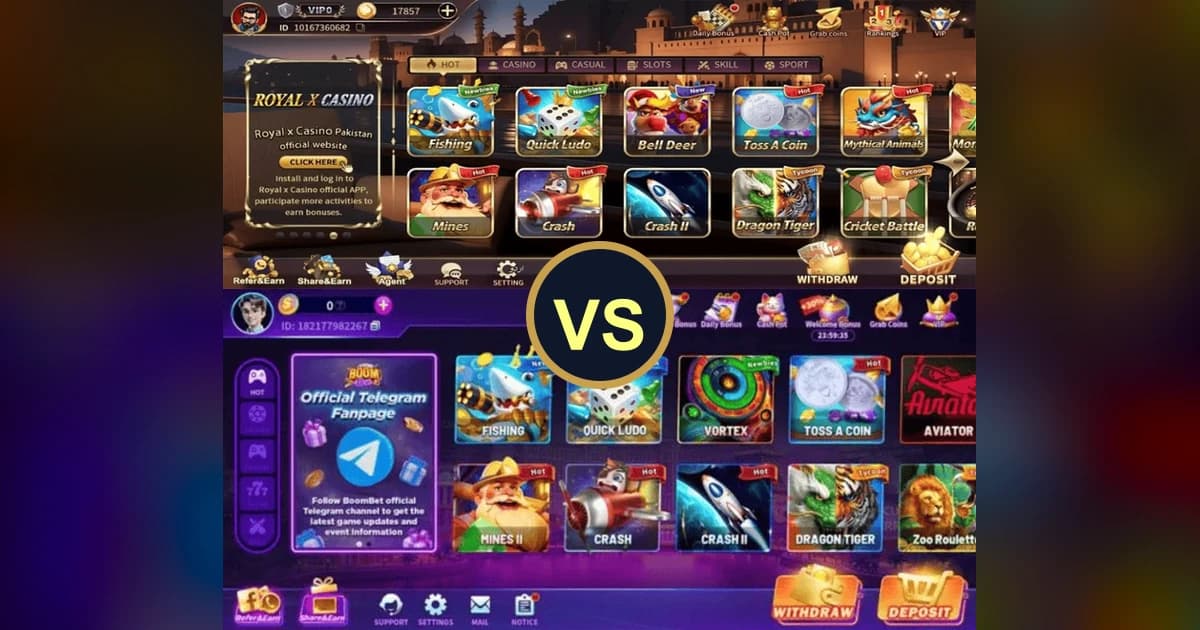 Royal X Casino vs BoomBet Comparison